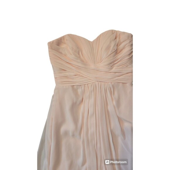 David's Bridal Strapless Petal Pink 4 Chiffon Whimsical Fairy F15555 - Picture 2 of 8